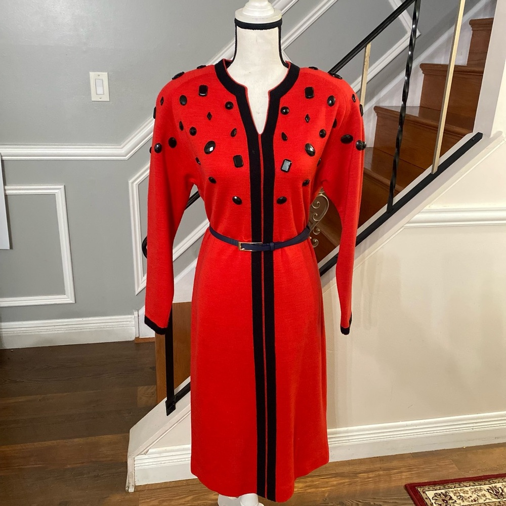 Arthur Kohler By Tricoville of London red dress